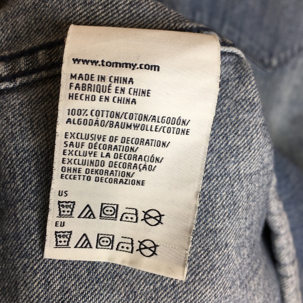 Hilfiger Mens Large Vintage Denim Jacket - Picture 8 of 8